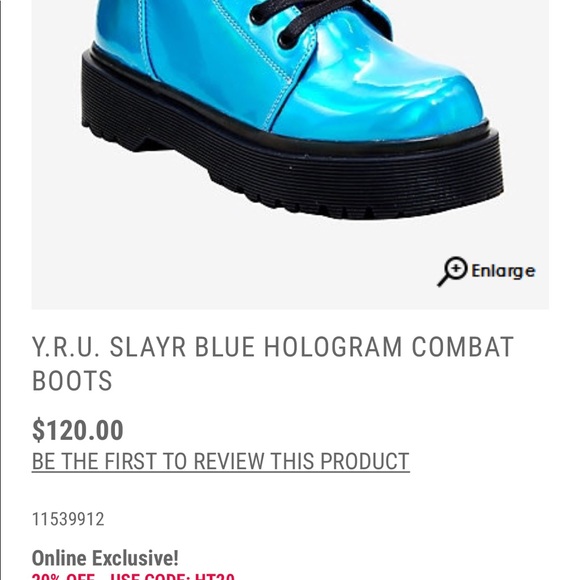 Blue YRU hologram boots (brand new) - Picture 5 of 5